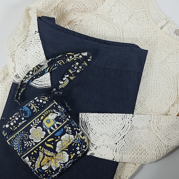 Merona, Denim pencil skirt with wide band, Sz 10 - Picture 3 of 8